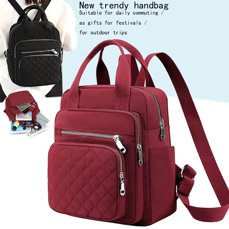 Fashion Backpack Women - Mochila Minimalista Diaria Impermeable con Cierres