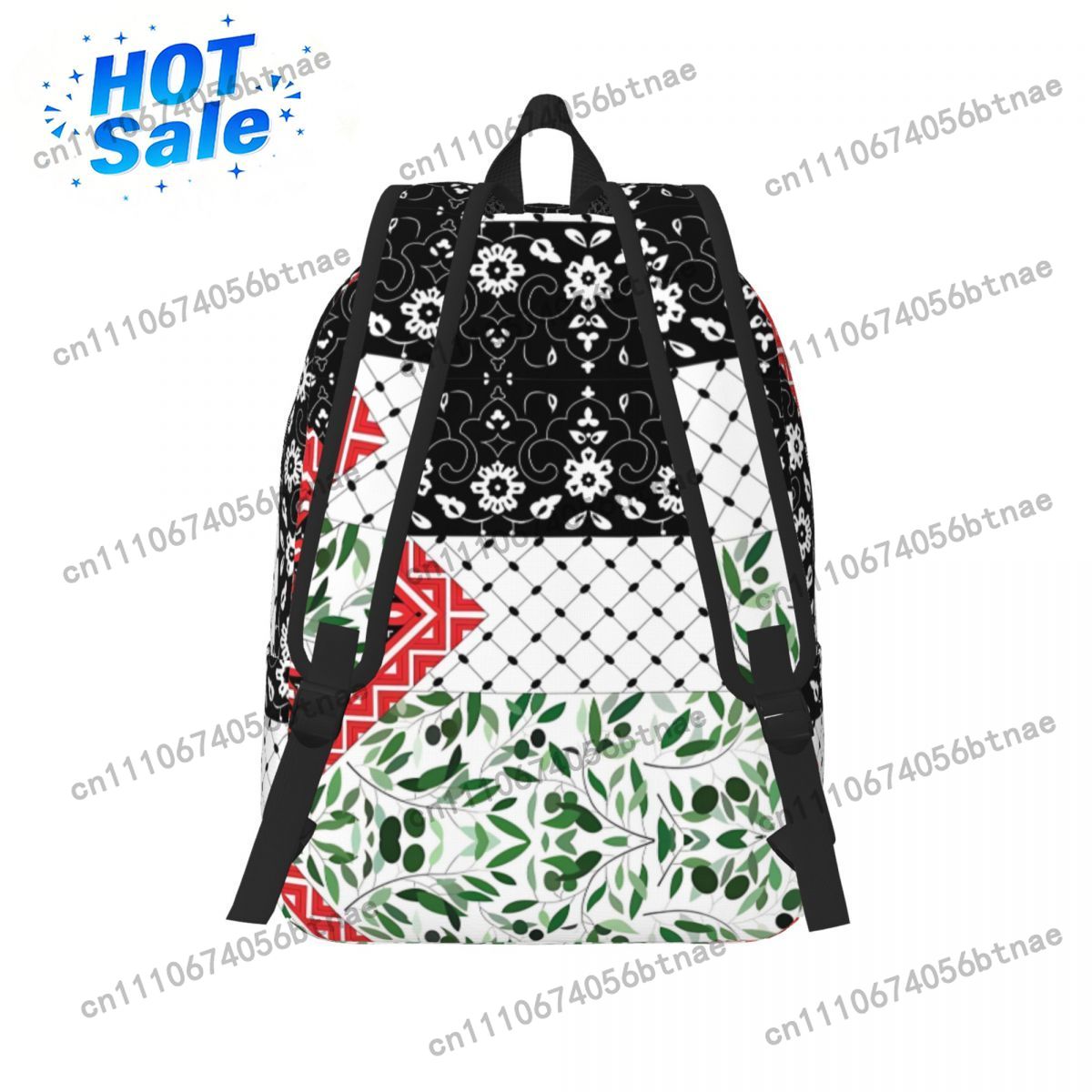 Bandera palestina con patrones - Canvas Backpack Casual reseña y precio