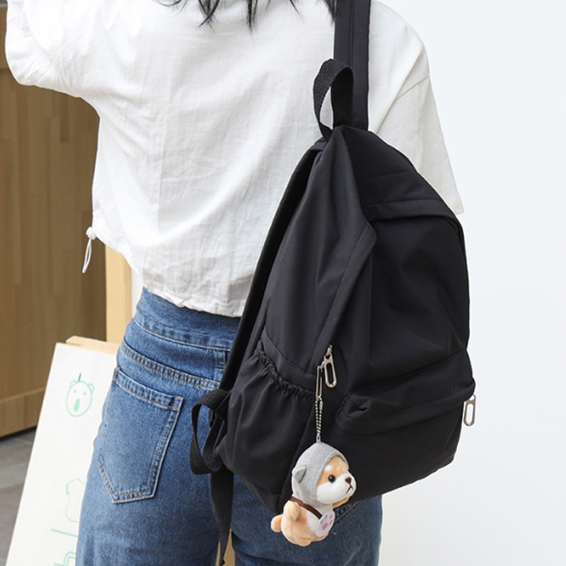 Mochila informal de color liso - Canvas Backpack Casual reseña y precio